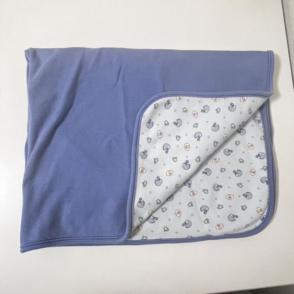Carter's Just One Year Blue Football Baby Receiving Blanket Little Athlete Lovey - Picture 10 of 12